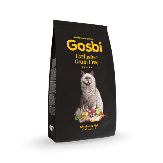Gosbi | Exclusive Grain Free Cat Adult Chicken with Fish | Pienso para gatos adultos de pollo y pescado