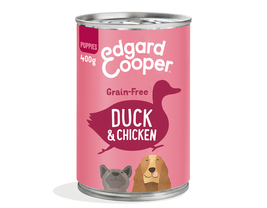Edgard Cooper |  Pato y Pollo | Lata para Cachorros 400g