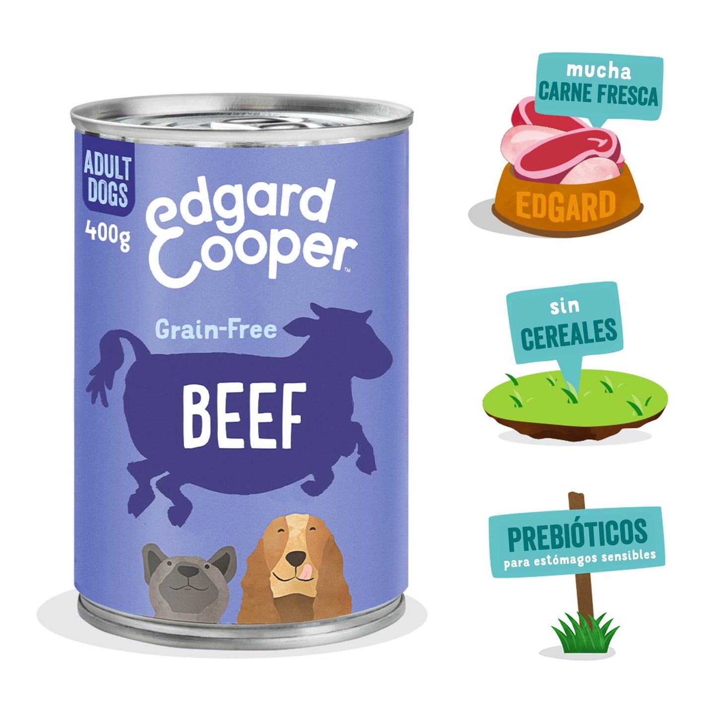 Edgard Cooper |  Ternera con Zanahorias y Brócoli | Lata 400g