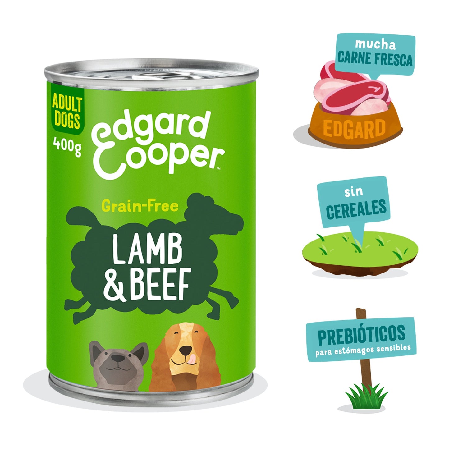 Edgard Cooper | Cordero, vacuno y zanahoria | Lata 400g