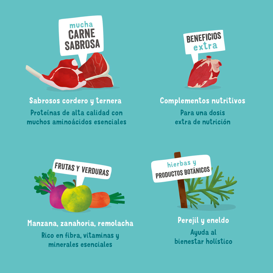 Edgard Cooper | Cordero y carne de vacuno con zanahoria, remolacha y manzana | 150g