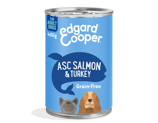 Edgard Cooper |  Salmón y pavo con manzana, remolacha y calabaza | Lata 400g