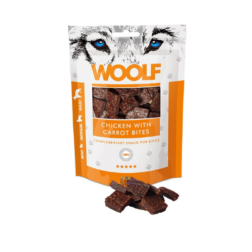 Bocados de Pollo y Zanahoria Woolf - Snacks Para Perros