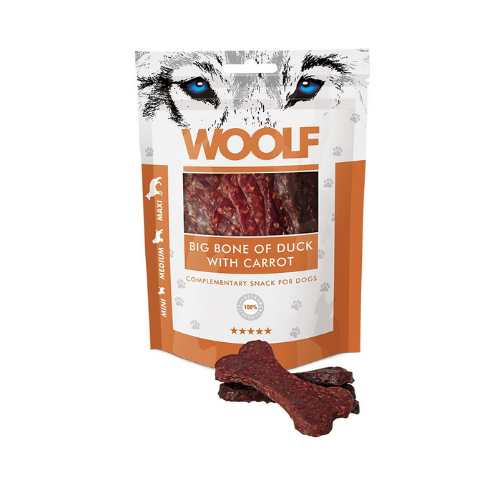 Huesos de Pato y Zanahoria Woolf - Snacks Para Perros