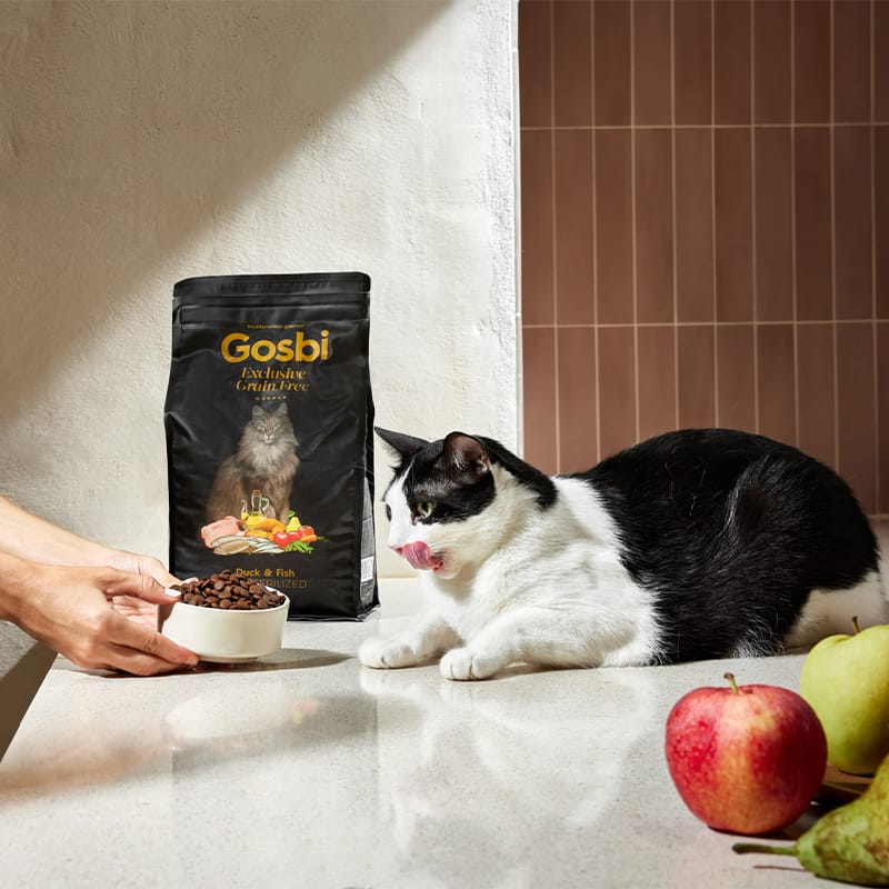 Gosbi | Exclusive Grain Free Cat Sterilized Duck with Fish | Pienso para gatos esterilizados de pato y pescado