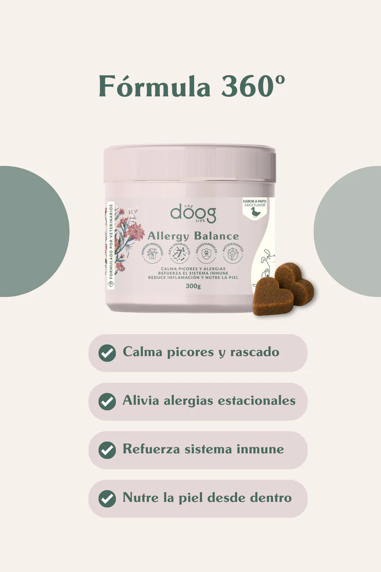 Doog Life | Suplemento Allergy Balance | Alivia alergias y picores