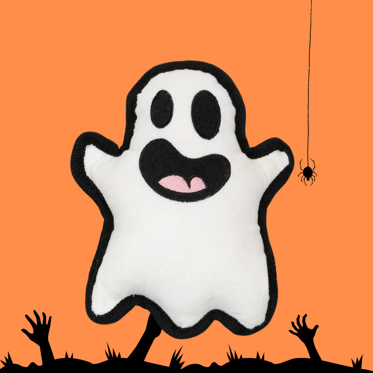 Fantasma de Halloween de peluche para cães