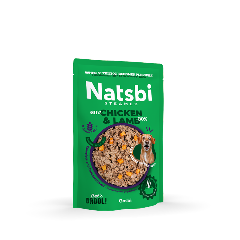 Natsbi | Steamed dog chicken & lamb | Pollo y cordero | Gosbi