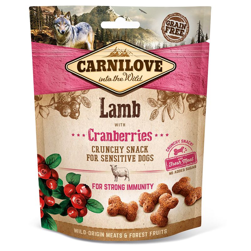 Carnilove Galletas Crujientes de Cordero y Arándanos Para Perros