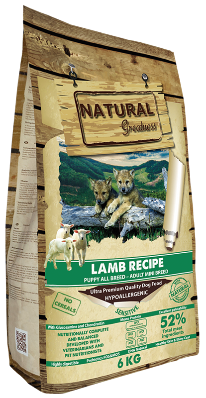 Receta Sensitive Cordero MINI Starter Puppy & MINI Adult MONOPROTEIN | Natural Greatness