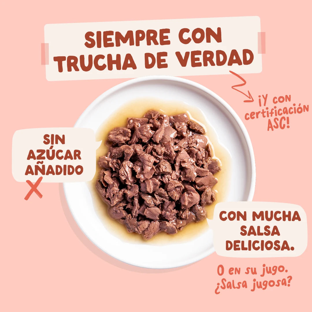 Edgard & Cooper |Trucha y Pollo en salsa | Pouches 85g para gato