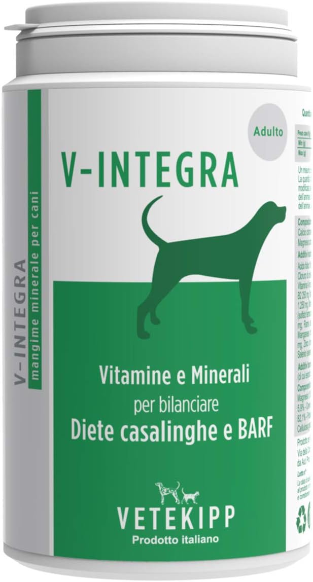 V-Integra Perro Adulto 200g, Suplemento Completo Rico en Vitaminas y Minerales para Equilibrar Dieta Casera y Barf