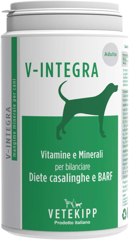 V-Integra Perro Adulto 200g, Suplemento Completo Rico en Vitaminas y Minerales para Equilibrar Dieta Casera y Barf