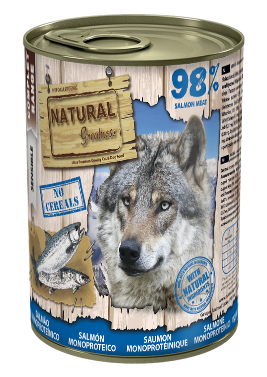 Lata Monoproteica de salmón para Perro | 400gr | Natural Greatness