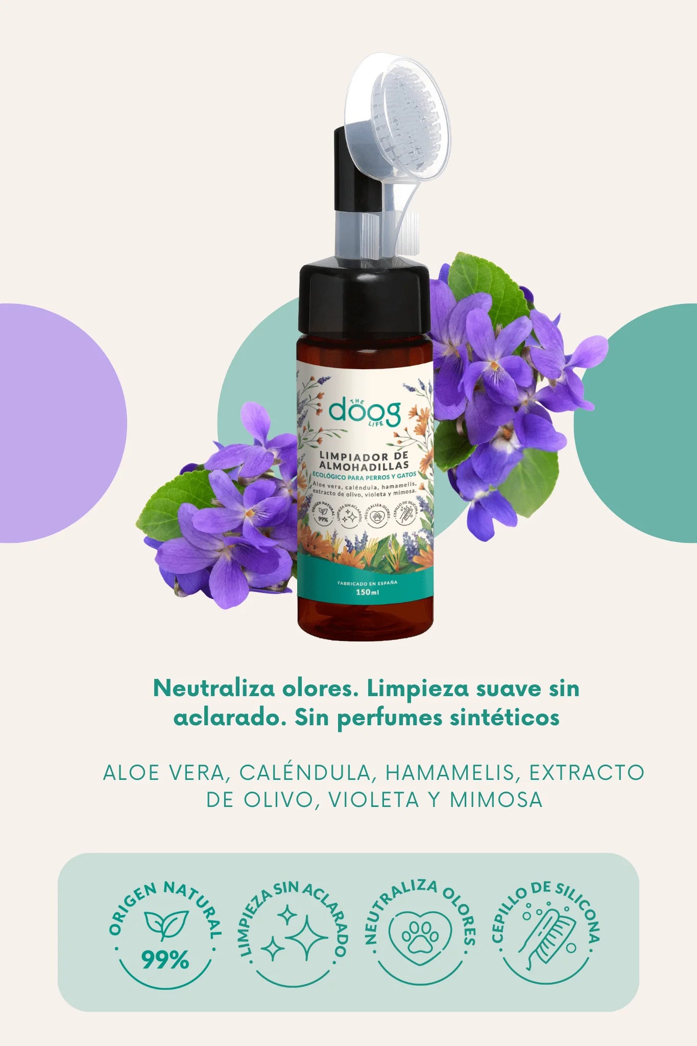 Limpiador de almohadillas ecológico | Patas limpias y saludables después de los paseos