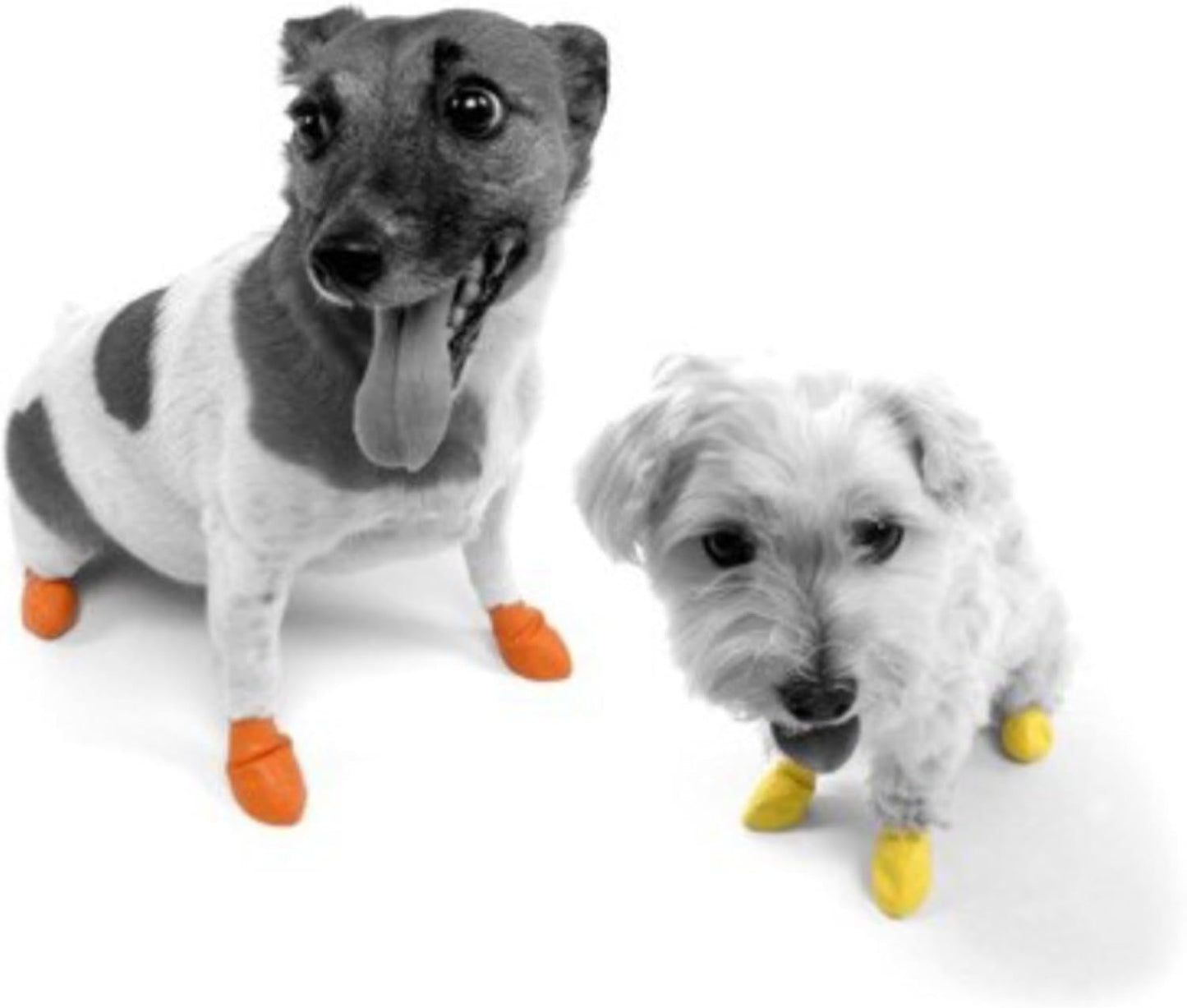 PAWZ Botas de goma para perros - Negro - Paquete 12 botas