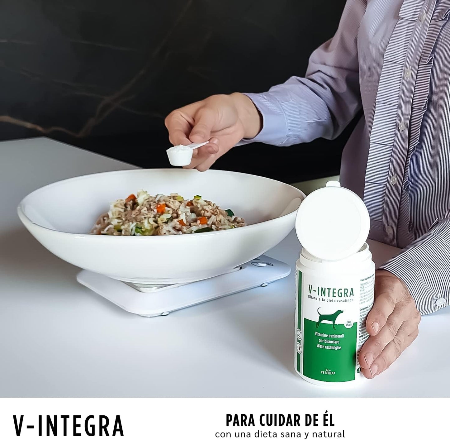 V-Integra Perro Adulto 200g, Suplemento Completo Rico en Vitaminas y Minerales para Equilibrar Dieta Casera y Barf