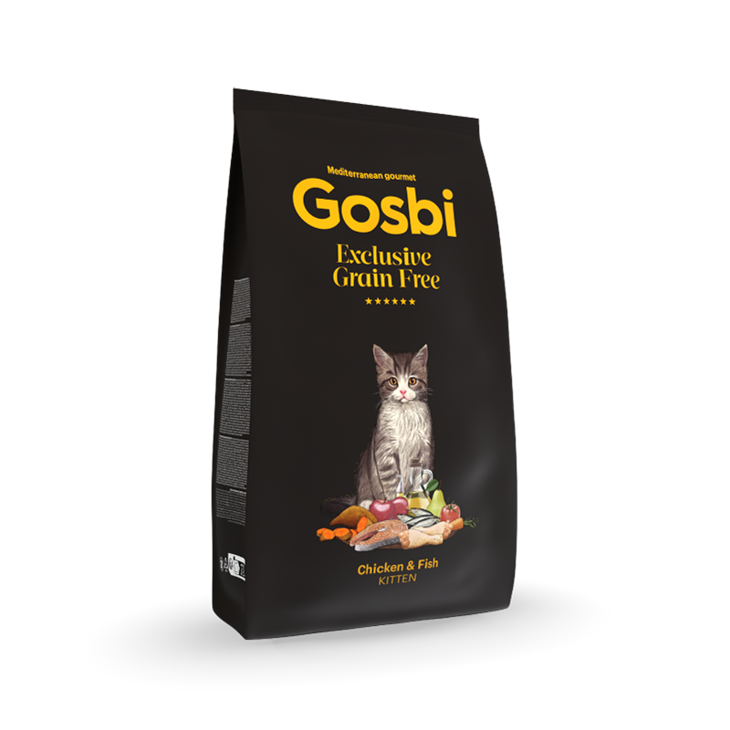 Gosbi | Exclusive Grain Free Cat Kitten Chicken with Fish | Pienso para gatos de pollo y pescado
