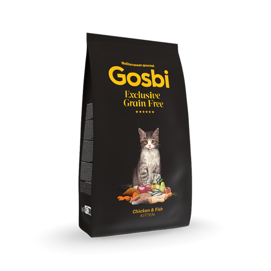 Gosbi | Exclusive Grain Free Cat Kitten Chicken with Fish | Pienso para gatos de pollo y pescado