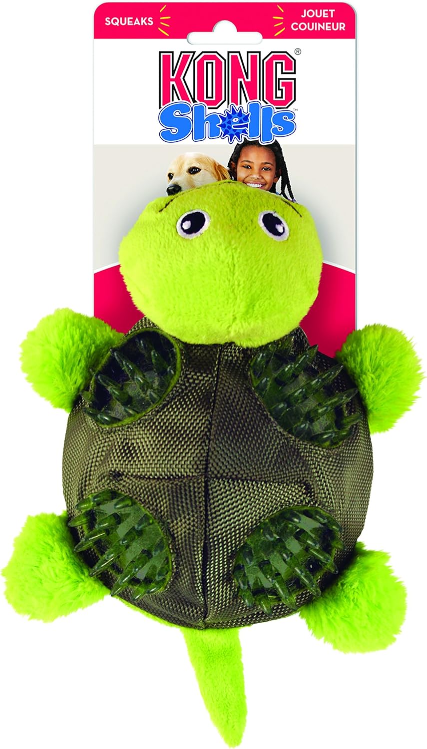 KONG Tortuga con caparazón duro | Juguete para perros