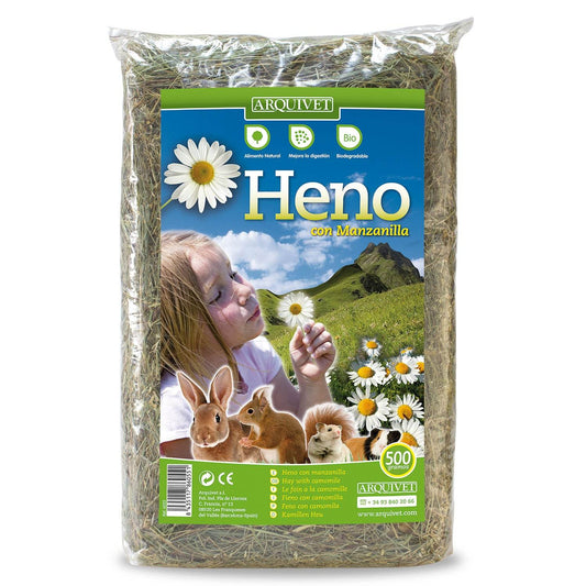 Heno con manzanilla 500g para conejos