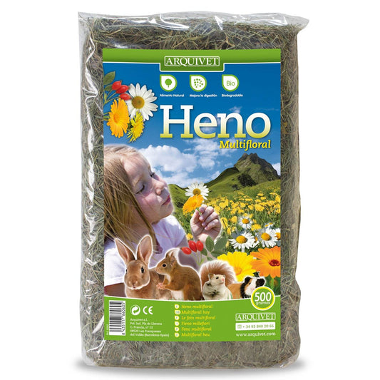 Heno Multifloral 500g para conejos