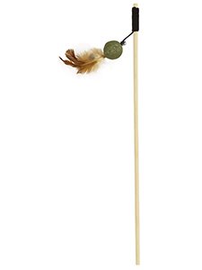 Juguete gato caña con catnip y pluma