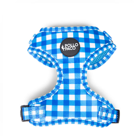 Arnés Ajustable Pollo y Paco VICHY - Azul