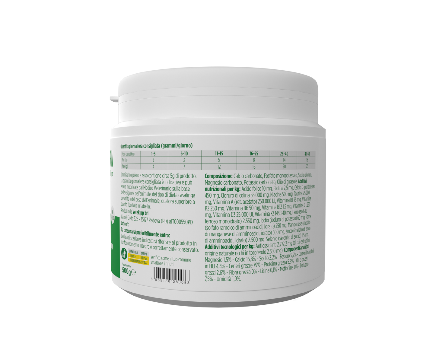 V-Integra Perro Adulto 500g, Suplemento Completo Rico en Vitaminas y Minerales para Equilibrar Dieta Casera y Barf (Copy)