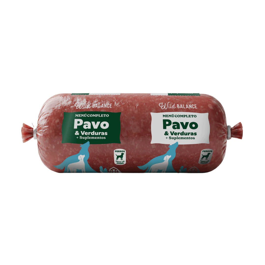 Menú BARF de Salmón con verduras frescas para perros - 500g -  Wild Balance