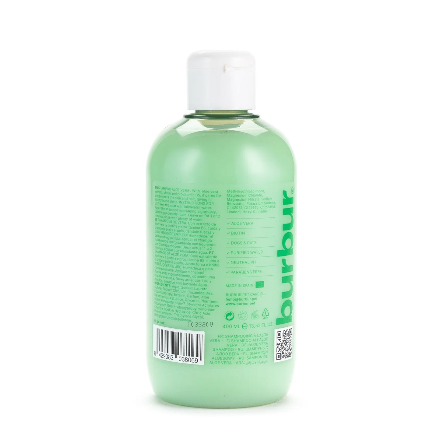Champú líquido para perros - BURBUR ALOE VERA SHAMPOO 400ml
