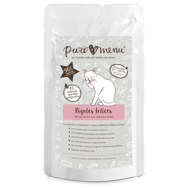 Menú Bigotes Felices BIO (Vacuno) - Puromenu