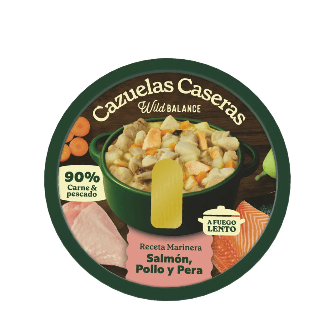 Cazuela casera de Salmón, Pollo y Pera para perros 280g - Para Perros - Wild Balance