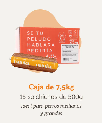 Dieta BARF Natuka (CONEJO) - SOLO RECOGIDA EN TIENDA - 7,5kg
