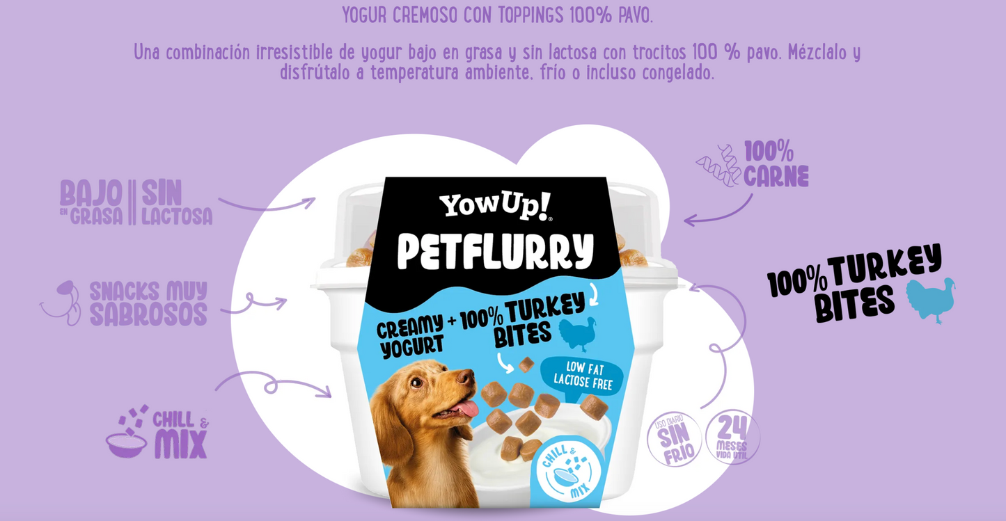 PetFlurry con Topping de Pavo | YowUp | Helado para Perros