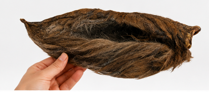 Oreja de caballo con pelo