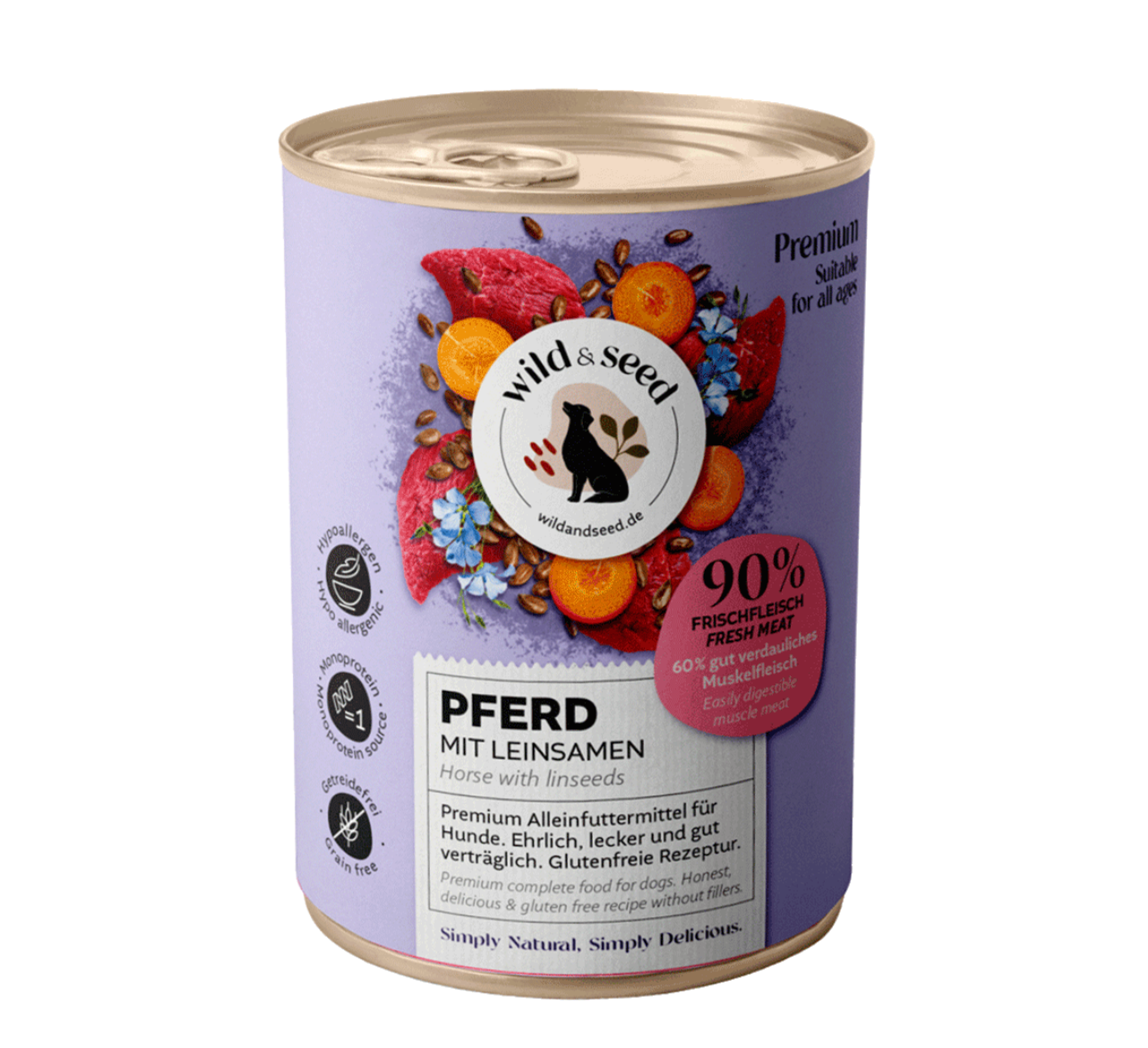 Lata de Caballo con Calabaza (monoproteíca) - Wild & Seed - 400g