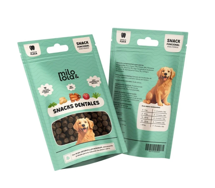 Chuches de pavo con alga ascophyllum nodosum y hierbabuena | Milo & Lola