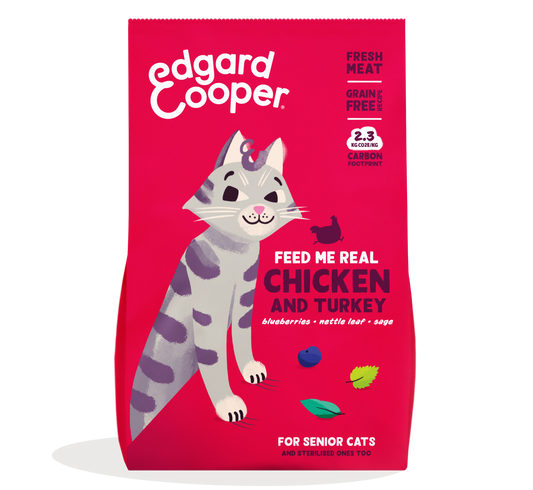 Edgard & Cooper | Pienso para gatos Senior de pollo y pavo de corral para Gatos