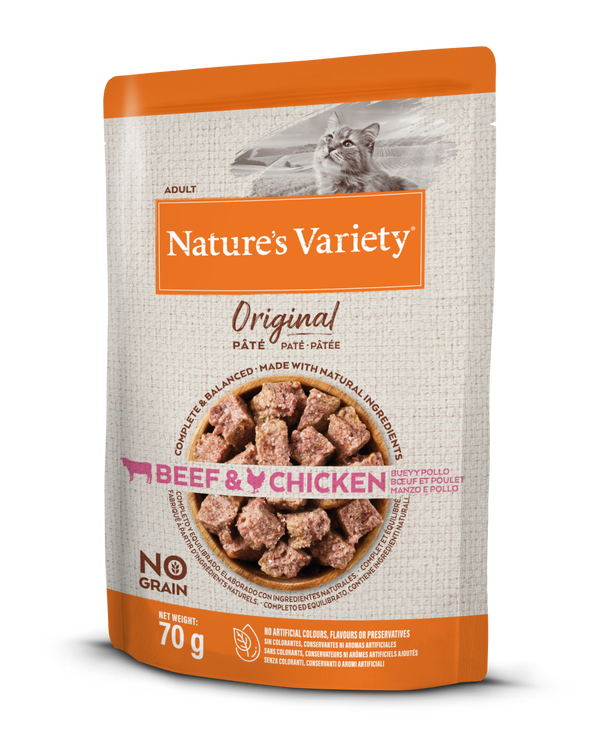 Pate Buey y Pollo para Gatos Sin Cereales (Beef & Chicken) | Nature's Variety