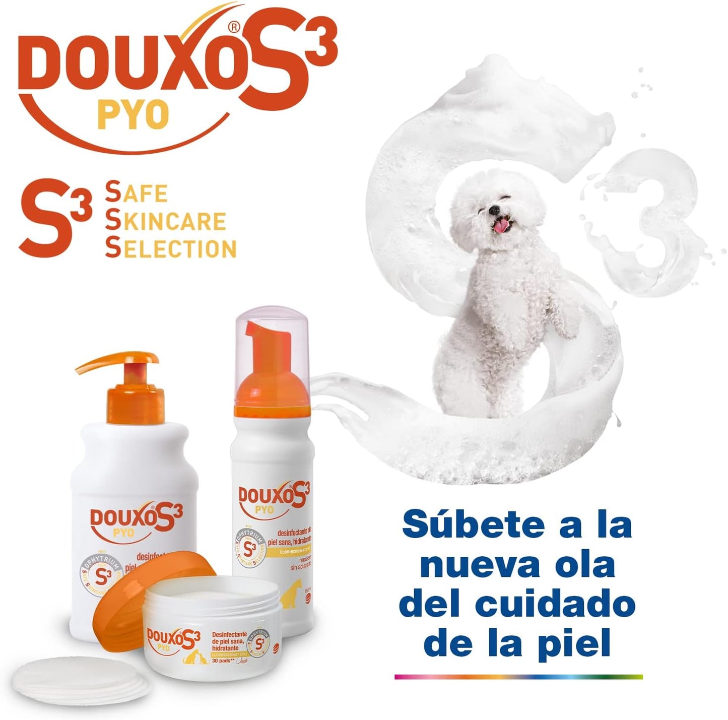 DOUXO S3 Pyo Champú para Perros y Gatos - Higiene - Desinfectante de Piel Sana