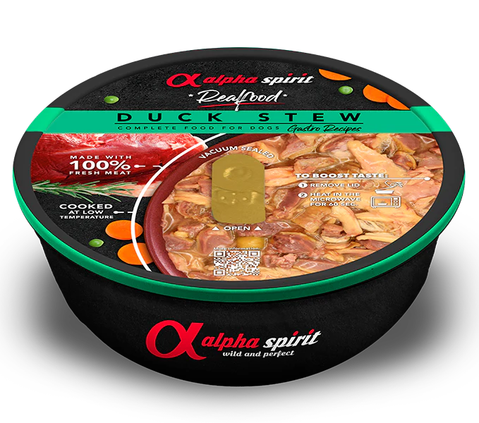 Alpha Spirit Estofado de Pato para Perros 280 Gr