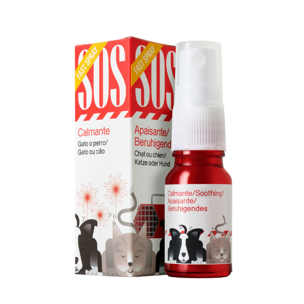 SOS Spray calmante natural para perros y gatos 3% | Tranquilizante a base de CBD 3%