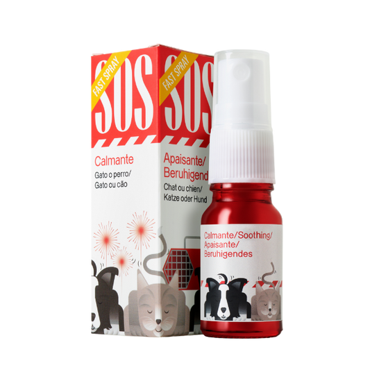SOS Spray calmante natural para perros y gatos 3% | Tranquilizante a base de CBD 3%