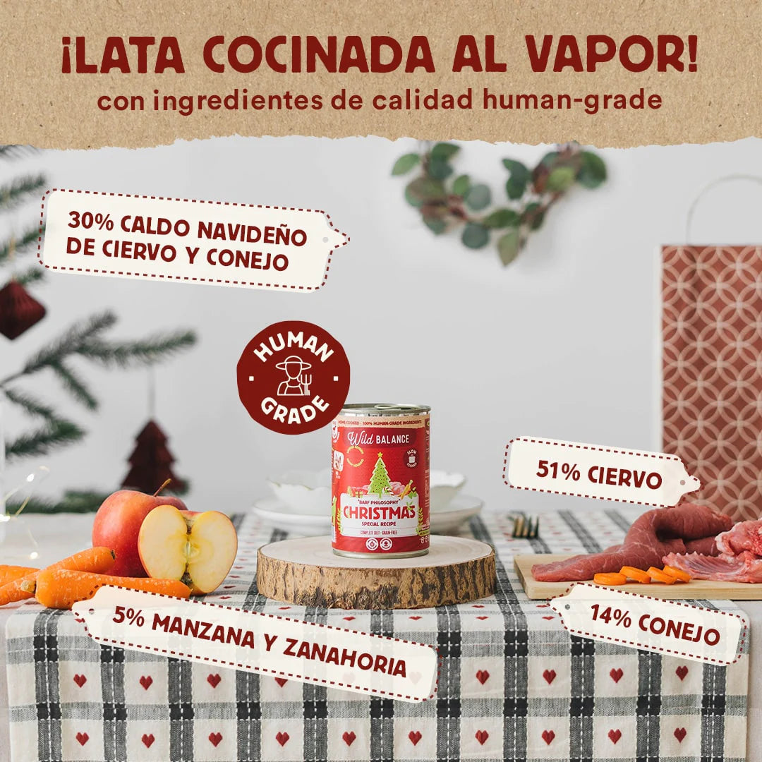 Lata de Comida Cocinada - Receta de Navidad de Wild Balance