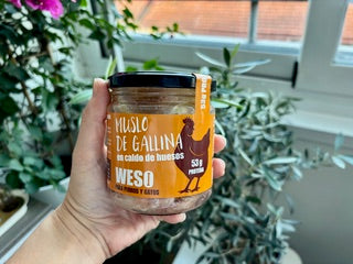 Muslo de Gallina en Caldo de Huesos para Perros y Gatos - 330g - WESO