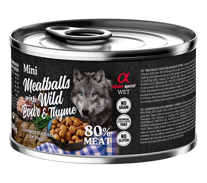 Albóndigas de jabalí, pollo y tomillo 🍖 Alpha Spirit  200g