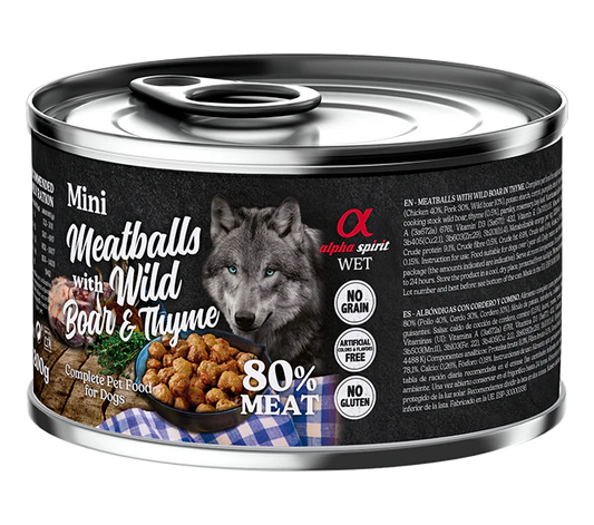 Albóndigas de jabalí, pollo y tomillo 🍖 Alpha Spirit  200g