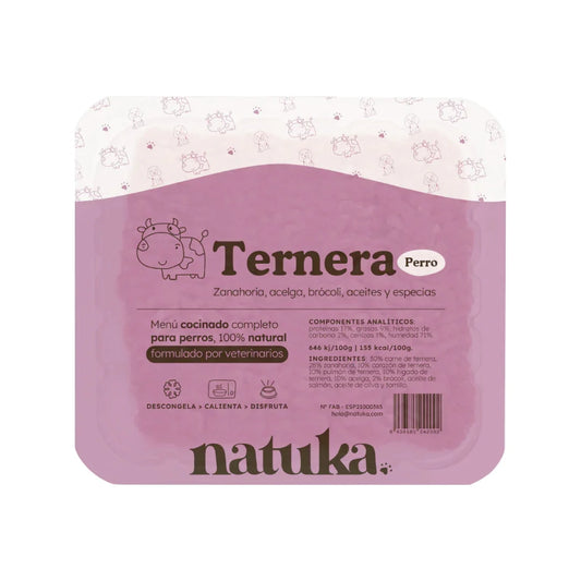 Comida cocinada Natuka (Ternera) - SOLO RECOGIDA EN TIENDA - 500g