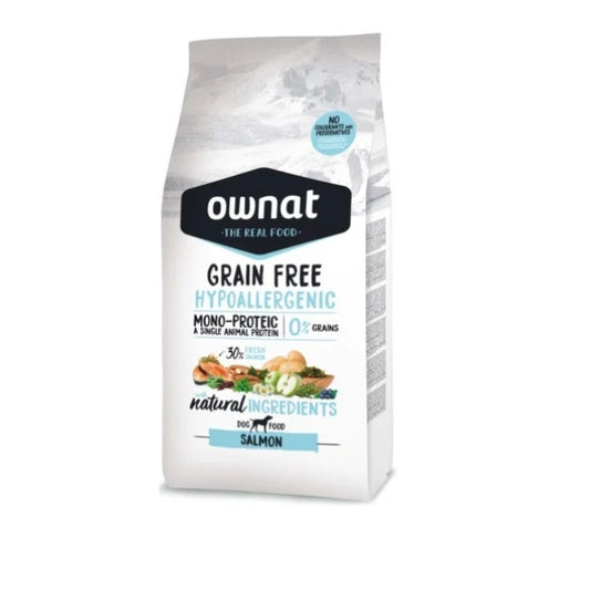 OWNAT GRAIN FREE HYPO SALMON 3KG - (Salmón, hipoalergénico)